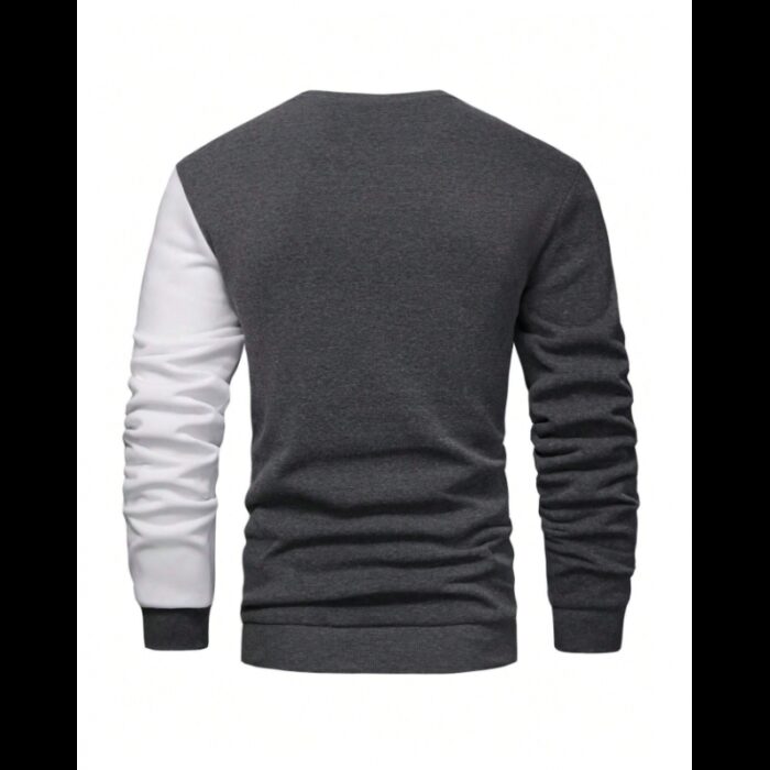 ⁦بلوزة بأكمام طويلة للرجال لون رمادي⁩ - الصورة ⁦2⁩