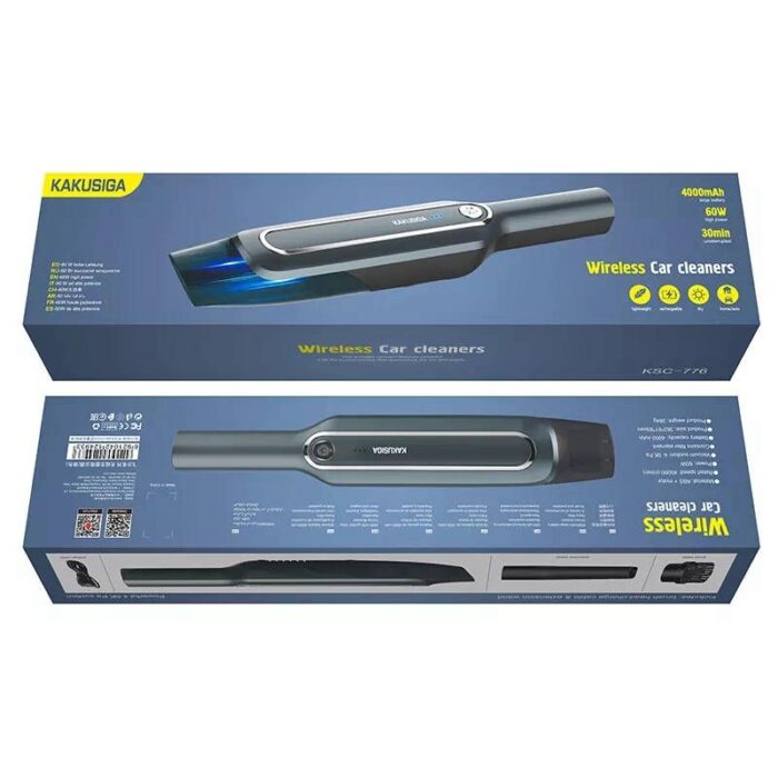 ⁦مكنسة سيارة لاسلكية تعمل بالشحن بطارية سعة 4000 ملي أمبير قوة 60 واط⁩ - الصورة ⁦2⁩