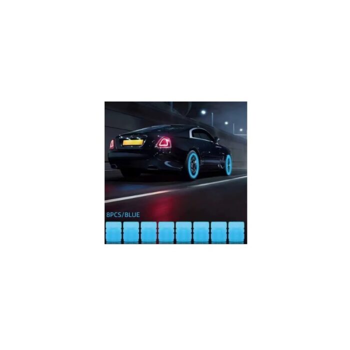 103379020_67fadb287f3c9 بكج 8 قطع إضاءة LED لإطارات السيارات والدراجات - متوهجة في الظلام - مقاوم للماء وضد التآكل - لون أزرق - الصورة 1