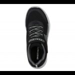 ⁦Skechers Kid's Microspec Shoes - حذاء سكيتشرز ميكرو سبيس للأطفال لون أسود⁩ - الصورة ⁦2⁩