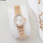 ساعة starjoe نسائية دائرية مع زركون لون ذهبي