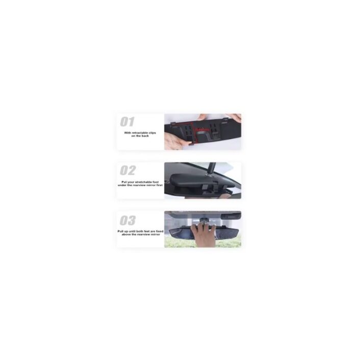 ⁦مرآة الرؤية الخلفية للسيارة مرآة محدبة بزاوية واسعة ماركة SEAMETAL عالية الدقة سميكة ومضادة للوهج حجم كبير Large⁩ - الصورة ⁦3⁩