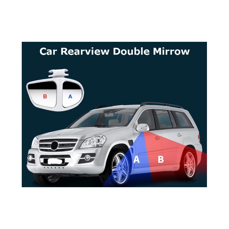 ⁦بكج 2 مرايا الرؤية الخلفية للسيارة لتجنب النقاط العمياء قابلة للتعديل والدوران 360 درجة مرآة محدبة زاوية واسعة واضحة⁩ - الصورة ⁦1⁩
