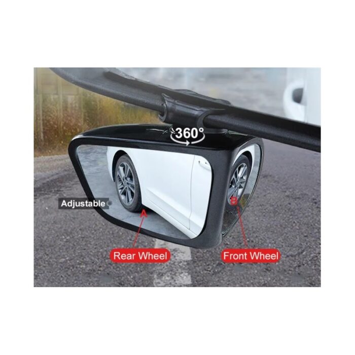 ⁦بكج 2 مرايا الرؤية الخلفية للسيارة لتجنب النقاط العمياء قابلة للتعديل والدوران 360 درجة مرآة محدبة زاوية واسعة واضحة⁩ - الصورة ⁦2⁩