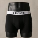 ⁦بوكسر قطني من داماس للرجال لون أسود⁩ - الصورة ⁦2⁩