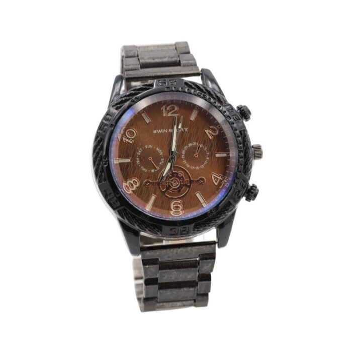 103380809_67fa7593978f2 ساعة معدنية للرجال لون أسود - الصورة 1