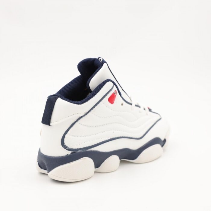 ⁦بوت رياضي ولادي للأطفال لون أبيض وكحلي⁩ - الصورة ⁦3⁩