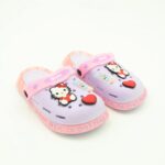 ⁦شبشب بناتي بتصميم هالو كيتي مضيء للأطفال لون بنفسجي وزهري⁩ - الصورة ⁦5⁩