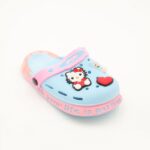 شبشب بناتي بتصميم هالو كيتي مضيء للأطفال لون أزرق وزهري