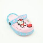 ⁦شبشب بناتي بتصميم هالو كيتي مضيء للأطفال لون زهري وأزرق⁩ - الصورة ⁦4⁩