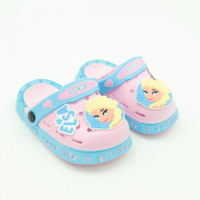 ⁦شبشب بناتي بتصميم السا مضيء للأطفال لون زهري وازرق⁩ - الصورة ⁦4⁩