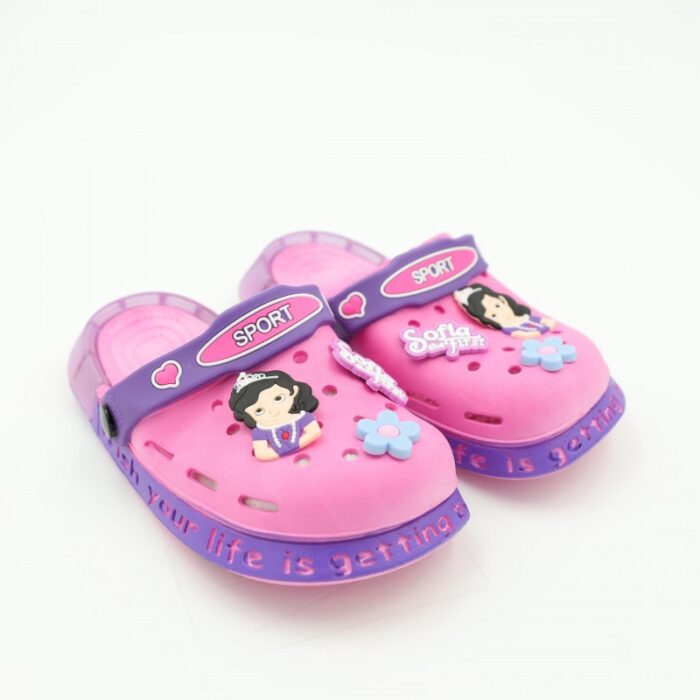 103380844_67fa62cf6df65 شبشب بناتي بتصميم صوفيا مضيء للأطفال لون زهري وبنفسجي - الصورة 1