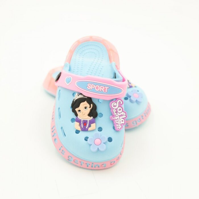 103380846_67fa62dce5480 شبشب بناتي بتصميم صوفيا مضيء للأطفال لون أزرق وزهري - الصورة 1