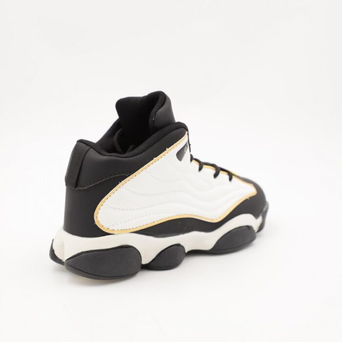 ⁦بوت رياضي ولادي للأطفال لون أسود وأبيض⁩ - الصورة ⁦7⁩