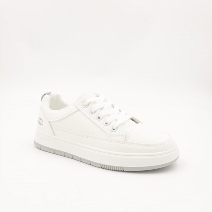 ⁦حذاء سبورت محير لون أبيض ورمادي⁩ - الصورة ⁦2⁩