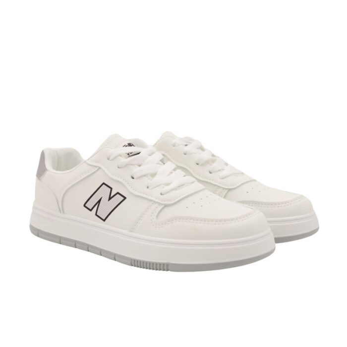 ⁦حذاء سبورت لون أبيض ورمادي⁩ - الصورة ⁦6⁩