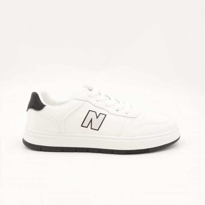 ⁦حذاء سبورت محير ولادي وبناتي لون أبيض وأسود⁩ - الصورة ⁦3⁩