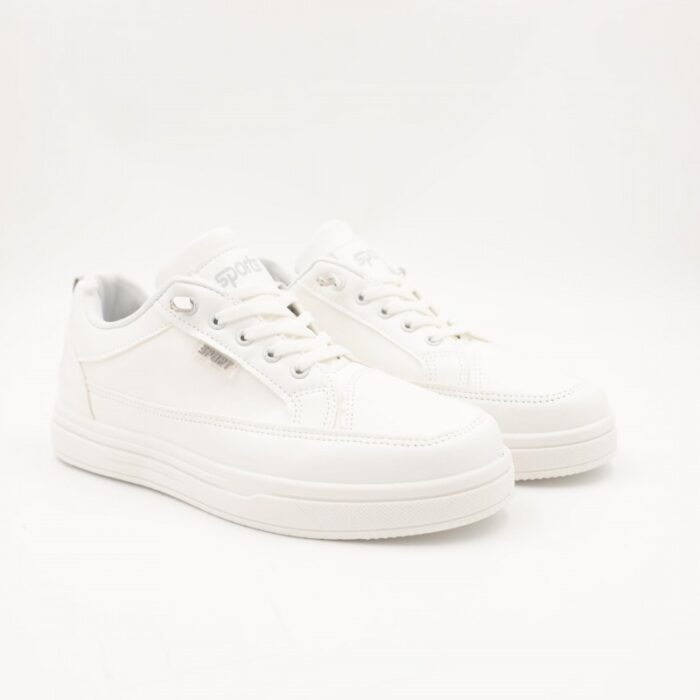 ⁦حذاء سبورت محير لون أبيض ورمادي⁩ - الصورة ⁦6⁩