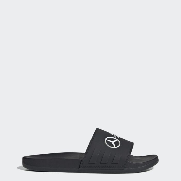 ⁦adidas MERCEDES - AMG PETRONAS FORMULA ONE TEAM ADILETTE COMFORT SLIDES - Black⁩ - الصورة ⁦2⁩