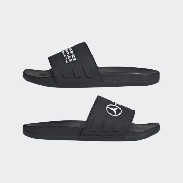 ⁦adidas MERCEDES - AMG PETRONAS FORMULA ONE TEAM ADILETTE COMFORT SLIDES - Black⁩ - الصورة ⁦10⁩