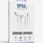 9Pro Surround Earphones 1.2M AUX White