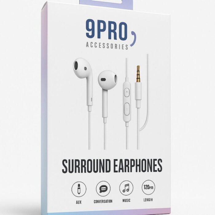 103380909_680ccdca84b74 9Pro Surround Earphones 1.2M AUX White - الصورة 1