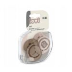 لهاية سيليكون عدد 2 لون بيج وزهري لعمر 6 - 18 شهر