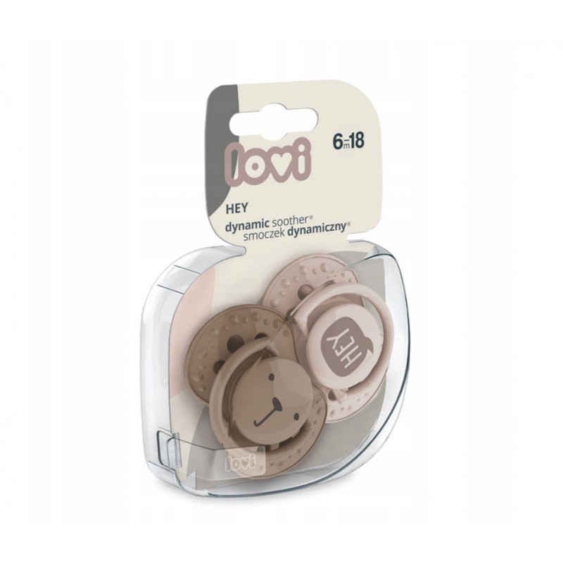 ⁦لهاية سيليكون عدد 2 لون بيج وزهري لعمر 6 - 18 شهر⁩ - الصورة ⁦1⁩