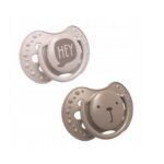 ⁦لهاية سيليكون عدد 2 لون بيج وزهري لعمر 6 - 18 شهر⁩ - الصورة ⁦2⁩