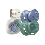 لهاية سيليكون عدد 2 لون أزرق و أخضر لعمر 6 - 18 شهر