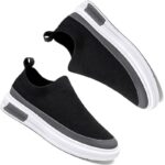 ⁦حذاء رياضي للرجال لون أسود و أبيض⁩ - الصورة ⁦2⁩