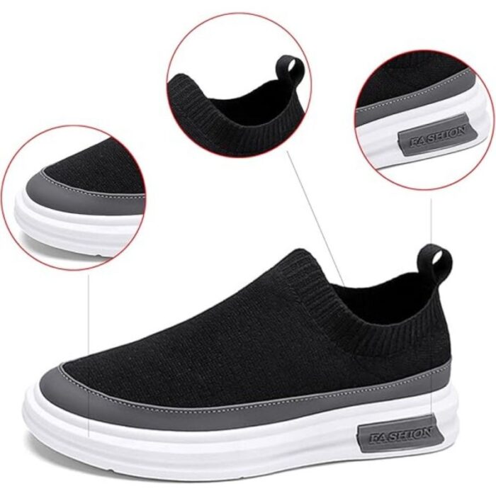 ⁦حذاء رياضي للرجال لون أسود و أبيض⁩ - الصورة ⁦3⁩