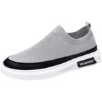 ⁦حذاء رياضي للرجال لون رمادي و أبيض⁩ - الصورة ⁦4⁩