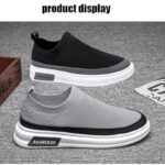 ⁦حذاء رياضي للرجال لون رمادي و أبيض⁩ - الصورة ⁦5⁩