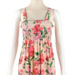 ⁦فستان صيفي للنساء لون بيج مورد⁩ - الصورة ⁦4⁩