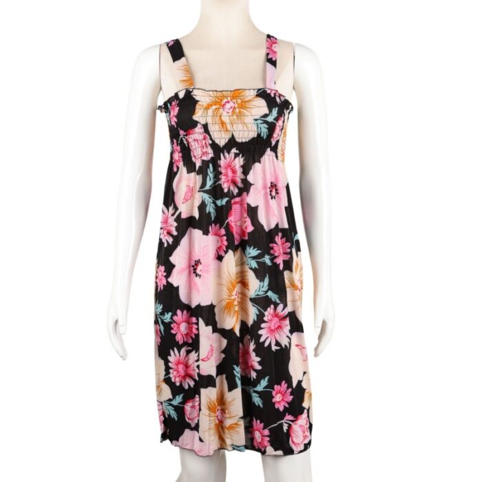 ⁦فستان صيفي للنساء لون أسود مورد⁩ - الصورة ⁦2⁩