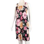 ⁦فستان صيفي للنساء لون أسود مورد⁩ - الصورة ⁦4⁩