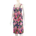 فستان صيفي للنساء لون أزرق مورد