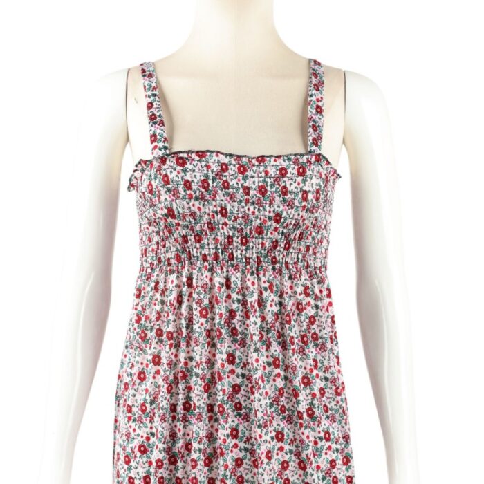 ⁦فستان صيفي للنساء لون أبيض مورد⁩ - الصورة ⁦3⁩