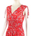 ⁦فستان صيفي طويل للنساء لون أحمر مورد⁩ - الصورة ⁦2⁩