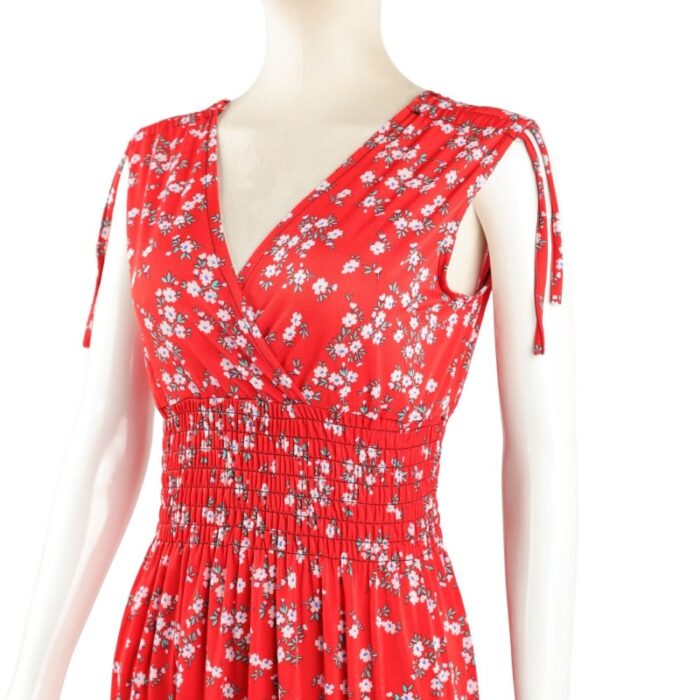 ⁦فستان صيفي طويل للنساء لون أحمر مورد⁩ - الصورة ⁦2⁩