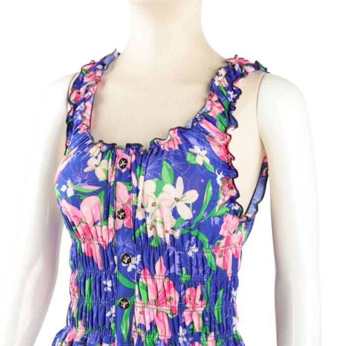 ⁦فستان صيفي طويل للنساء لون أزرق مورد⁩ - الصورة ⁦2⁩