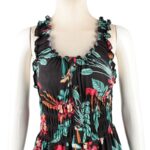 ⁦فستان صيفي طويل للنساء لون أسود مورد⁩ - الصورة ⁦3⁩