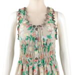 ⁦فستان صيفي طويل للنساء لون بيج مورد⁩ - الصورة ⁦4⁩