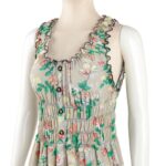 ⁦فستان صيفي طويل للنساء لون بيج مورد⁩ - الصورة ⁦5⁩