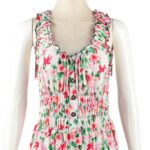 فستان صيفي طويل للنساء لون أبيض مورد