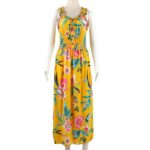 ⁦فستان صيفي طويل للنساء لون أصفر مورد⁩ - الصورة ⁦4⁩