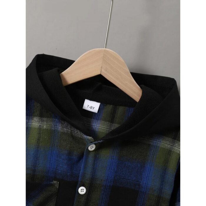 ⁦قميص كاروهات ازرق ربيعي⁩ - الصورة ⁦2⁩