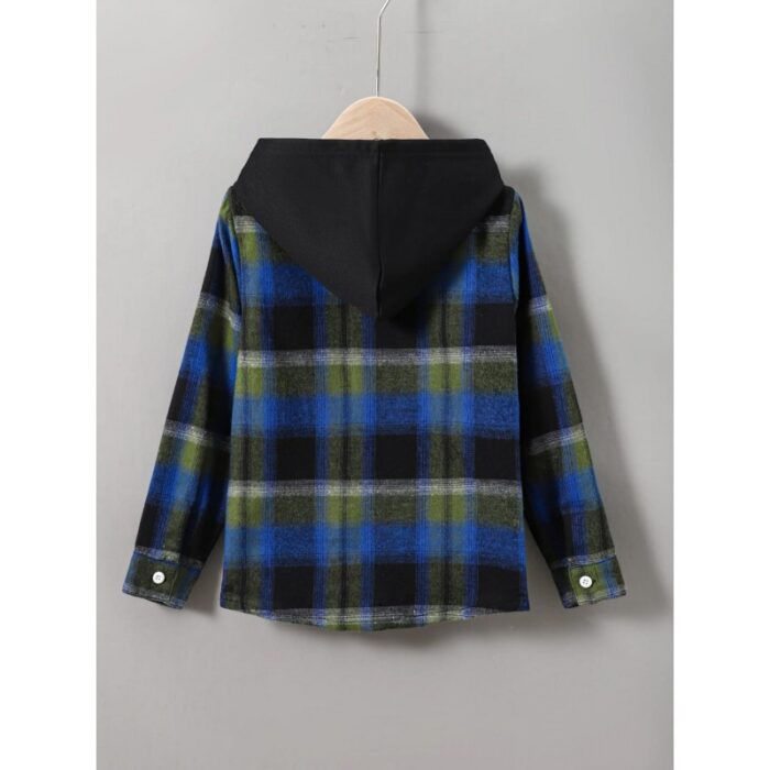 ⁦قميص كاروهات ازرق ربيعي⁩ - الصورة ⁦4⁩