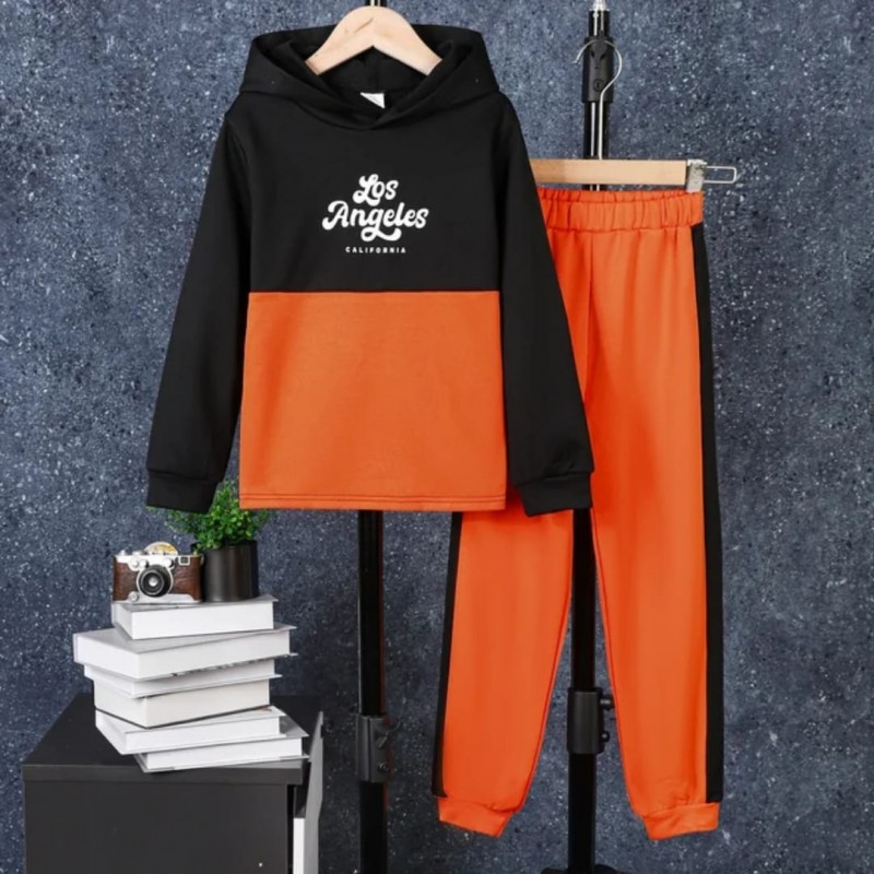 ⁦بيجامة ولادي برتقالية ربيعي⁩ - الصورة ⁦1⁩